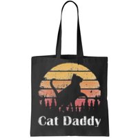 Cat Daddy Cat Lover Vintage Design Father's Day Cat Dad Tote Bag