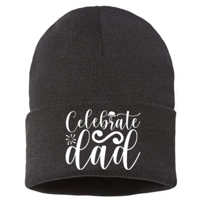 Celebrate Dad Cute T Sustainable Knit Beanie