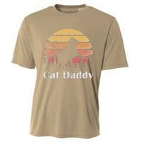 Cat Daddy Cat Lover Vintage Design Fathers Day Cat Dad Cooling Performance Crew T-Shirt