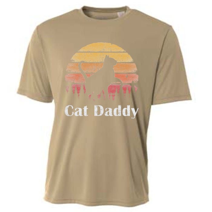 Cat Daddy Cat Lover Vintage Design Fathers Day Cat Dad Cooling Performance Crew T-Shirt