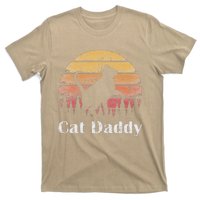 Cat Daddy Cat Lover Vintage Design Fathers Day Cat Dad T-Shirt