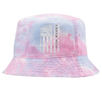 Cheer Dad Cheerleading Cheerleader Father American Flag Tie-Dyed Bucket Hat