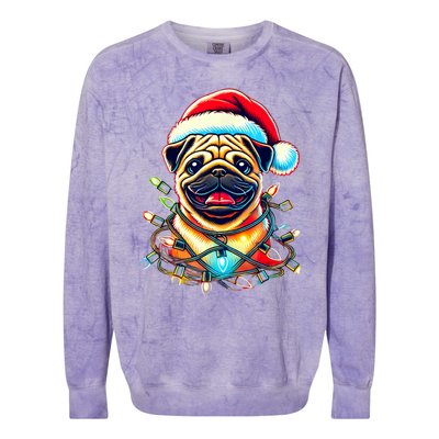 Christmas Dog Colorblast Crewneck Sweatshirt