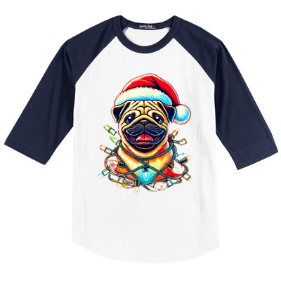 Christmas Dog Baseball Sleeve Shirt