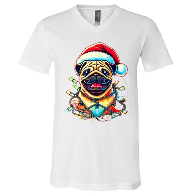 Christmas Dog V-Neck T-Shirt