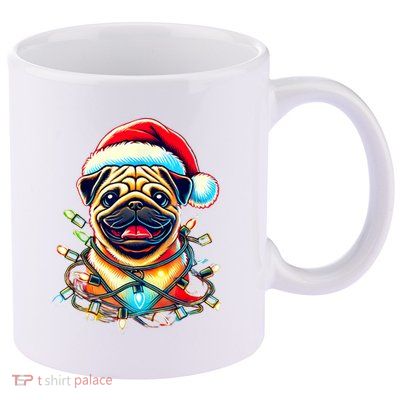 Christmas Dog 11oz C Handle Ceramic Mug