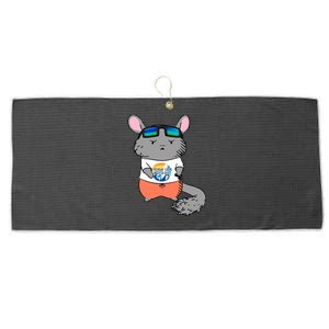 Chinchilla Dad Large Microfiber Waffle Golf Towel