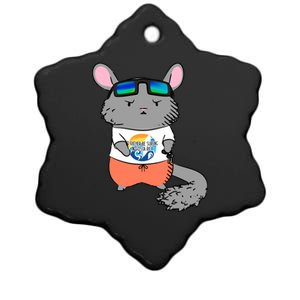 Chinchilla Dad Ceramic Star Ornament