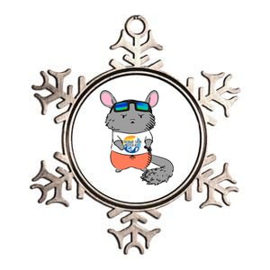 Chinchilla Dad Metallic Star Ornament