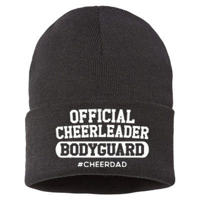 Cheer Dad Cheerleader Bodyguard Sustainable Knit Beanie