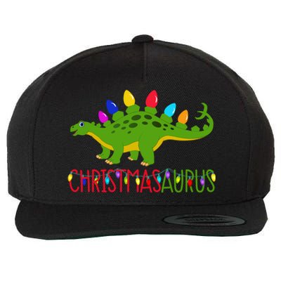 Christmas Dinosaur Christmasaurus Cute Tree Rex Dino Saurus Gift Wool Snapback Cap