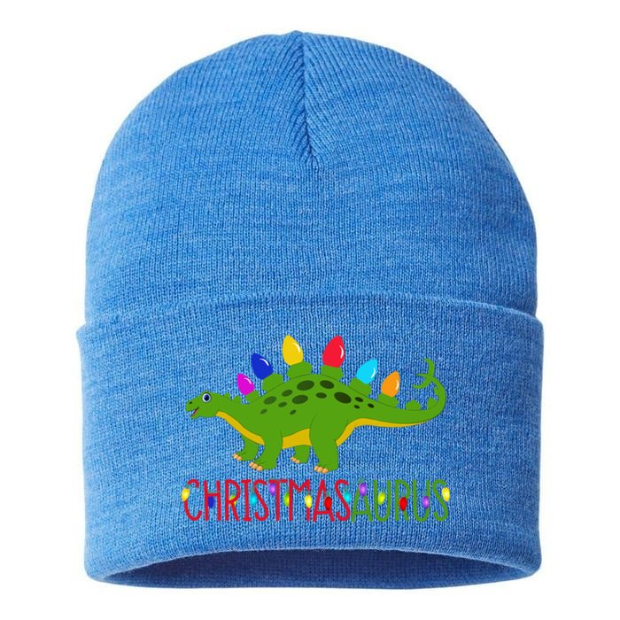 Christmas Dinosaur Christmasaurus Cute Tree Rex Dino Saurus Gift Sustainable Knit Beanie