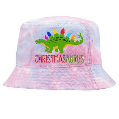 Christmas Dinosaur Christmasaurus Cute Tree Rex Dino Saurus Gift Tie-Dyed Bucket Hat