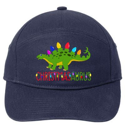 Christmas Dinosaur Christmasaurus Cute Tree Rex Dino Saurus Gift 7-Panel Snapback Hat