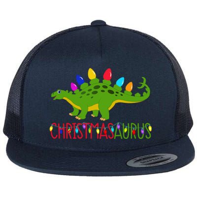 Christmas Dinosaur Christmasaurus Cute Tree Rex Dino Saurus Gift Flat Bill Trucker Hat