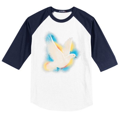 Colorful Dove Baseball Sleeve Shirt