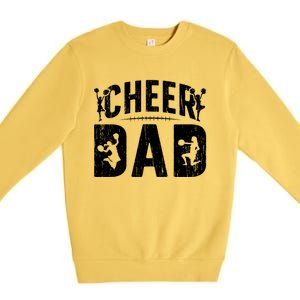 Cheer Dad Cheerleading Dad Of A Cheerleader Father Premium Crewneck Sweatshirt