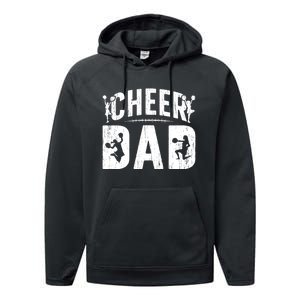 Cheer Dad Cheerleading Dad Of A Cheerleader Father Performance Fleece Hoodie