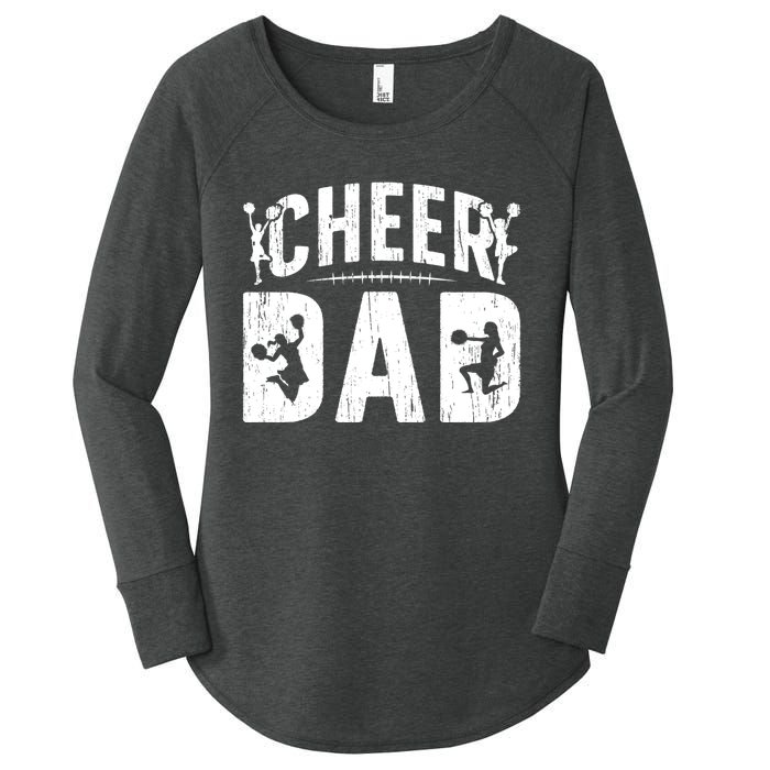 Cheer Dad Cheerleading Dad Of A Cheerleader Father Women's Perfect Tri Tunic Long Sleeve Shirt