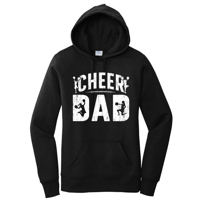 Cheer Dad Cheerleading Dad Of A Cheerleader Father Women's Pullover Hoodie