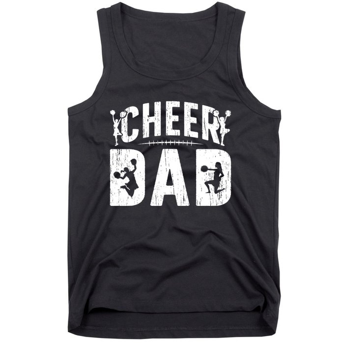 Cheer Dad Cheerleading Dad Of A Cheerleader Father Tank Top