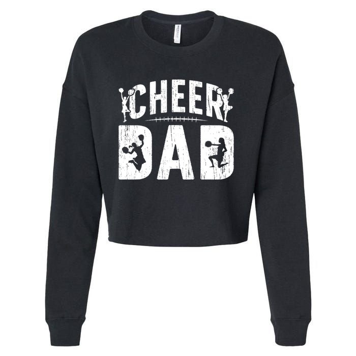 Cheer Dad Cheerleading Dad Of A Cheerleader Father Cropped Pullover Crew