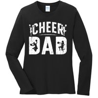 Cheer Dad Cheerleading Dad Of A Cheerleader Father Ladies Long Sleeve Shirt