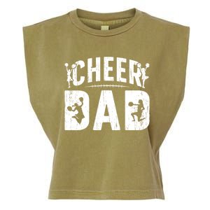 Cheer Dad Cheerleading Dad Of A Cheerleader Father Garment-Dyed Women's Muscle Tee