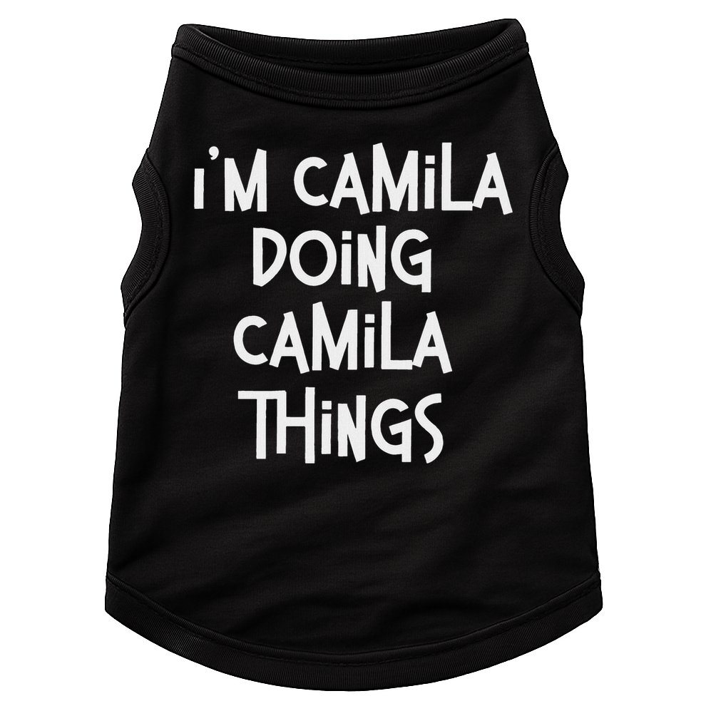 Camila Doing Camila Things Personalized Birthday Doggie Tank