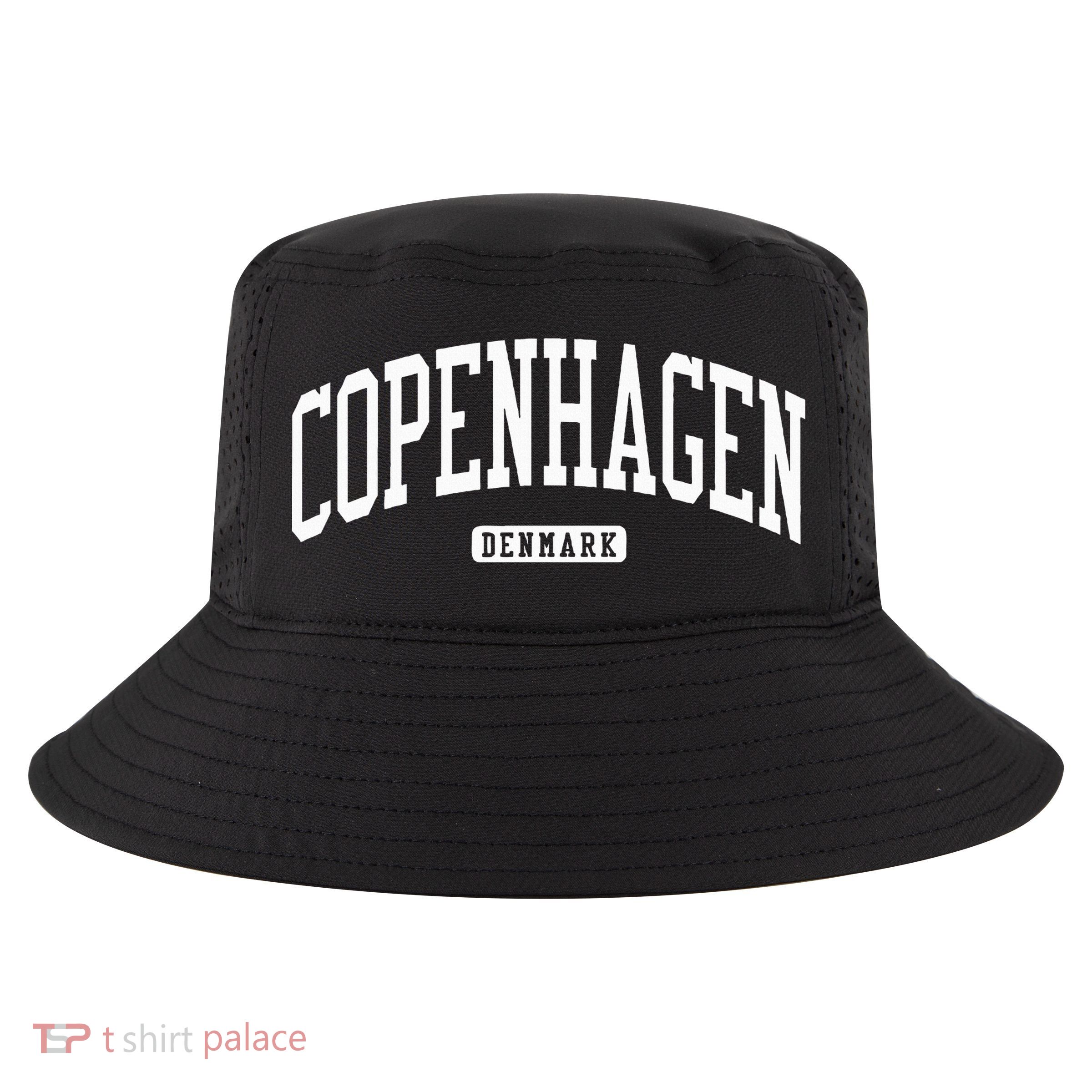 Copenhagen Denmark College University Style Cool Comfort Performance Bucket Hat