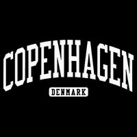 Copenhagen Denmark College University Style Flat Bill Trucker Hat