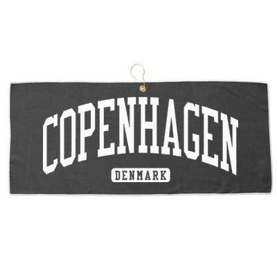 Copenhagen Denmark College University Style Large Microfiber Waffle Golf Towel
