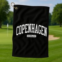 Copenhagen Denmark College University Style Golf Towel