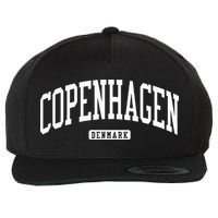 Copenhagen Denmark College University Style Wool Snapback Cap
