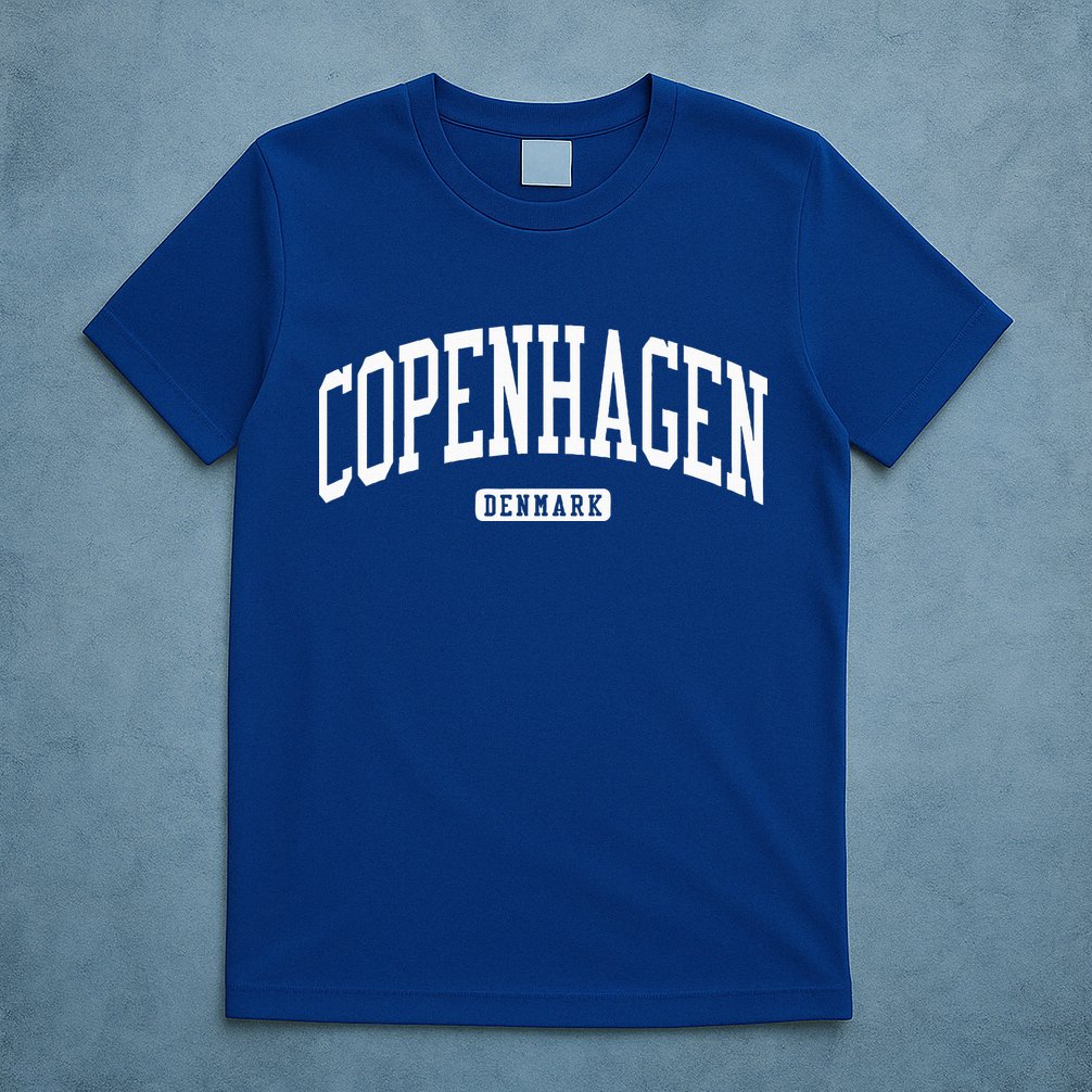 Copenhagen Denmark College University Style T-Shirt