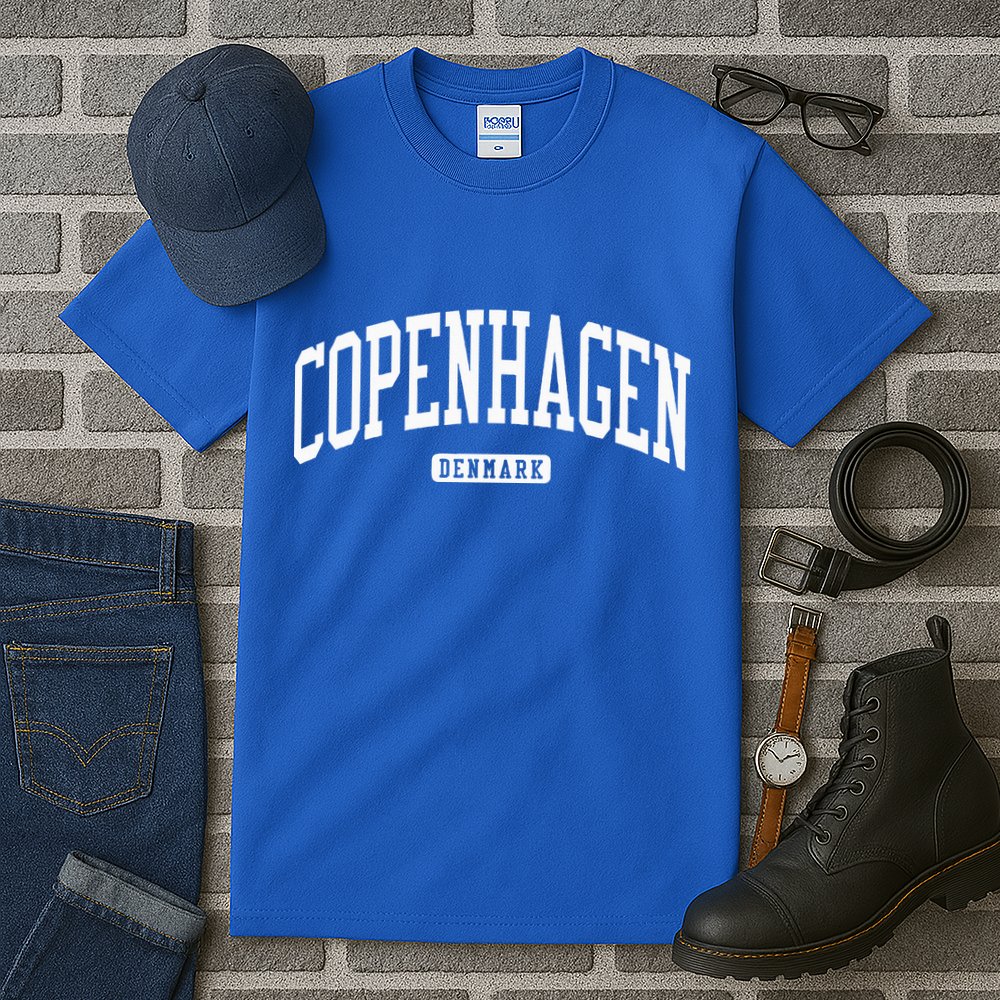 Copenhagen Denmark College University Style Tall T-Shirt