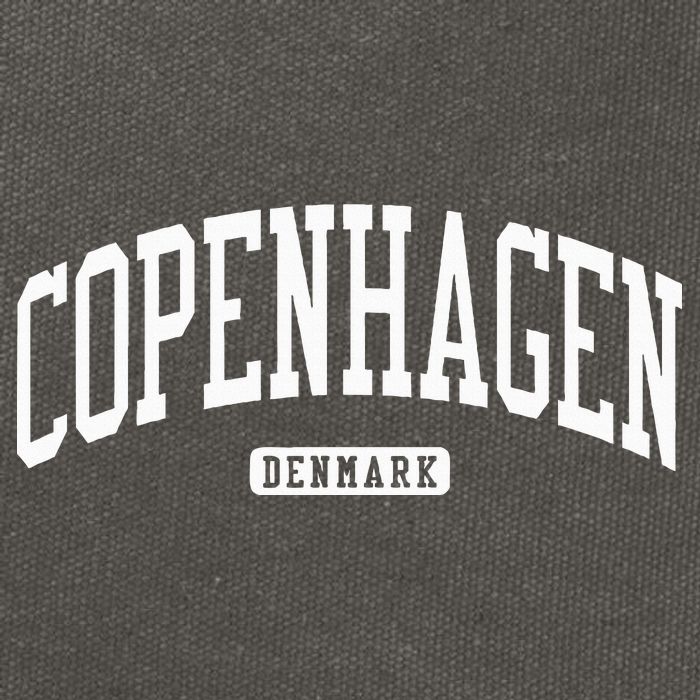 Copenhagen Denmark College University Style Cotton Canvas Backpack