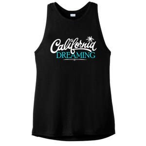 California Dreaming Cali Fun Life Beach Vacation Gift Ladies PosiCharge Tri-Blend Wicking Tank