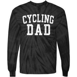 Cycling Dad Classic Bold Font FatherS Day Daddy Tie-Dye Long Sleeve Shirt