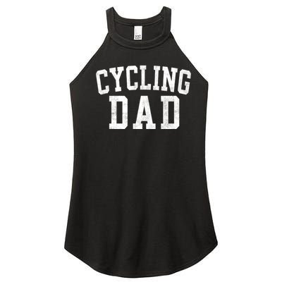 Cycling Dad Classic Bold Font FatherS Day Daddy Women’s Perfect Tri Rocker Tank