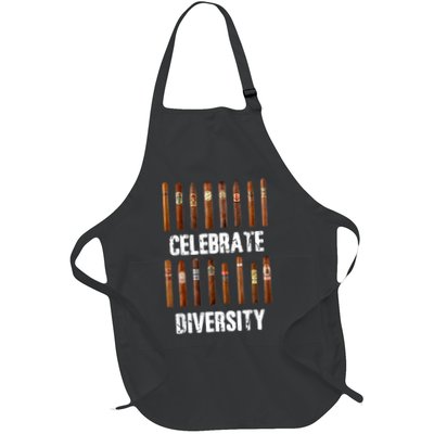 Celebrate Diversity Cigars Premium Funny Gift Full-Length Apron With Pockets