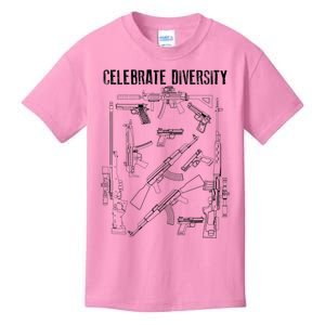 Celebrate Diversity | Cute Black Firearm Owners Funny Gift Kids T-Shirt