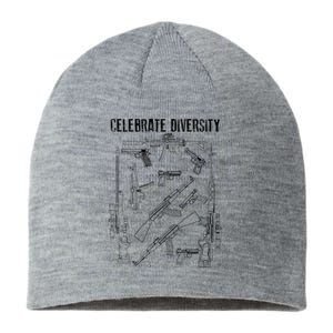 Celebrate Diversity | Cute Black Firearm Owners Funny Gift Sustainable Beanie