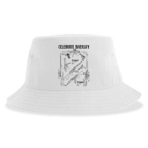 Celebrate Diversity | Cute Black Firearm Owners Funny Gift Sustainable Bucket Hat