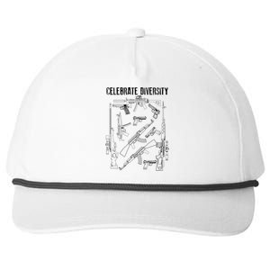 Celebrate Diversity | Cute Black Firearm Owners Funny Gift Snapback Five-Panel Rope Hat