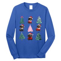 Cute Dachshund Christmas Tree Pattern Merry Xmas Dog Lover Gift Long Sleeve Shirt