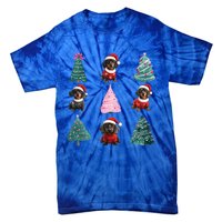 Cute Dachshund Christmas Tree Pattern Merry Xmas Dog Lover Gift Tie-Dye T-Shirt