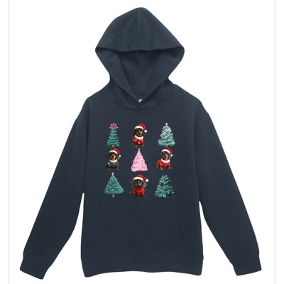 Cute Dachshund Christmas Tree Pattern Merry Xmas Dog Lover Gift Urban Pullover Hoodie