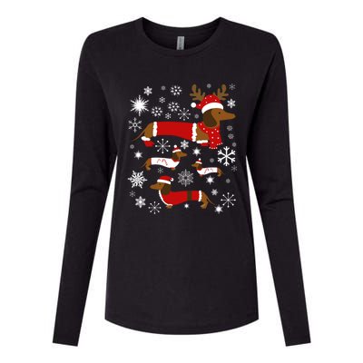 Cute Dachshund Christmas For Dog Lovers Gift Womens Cotton Relaxed Long Sleeve T-Shirt