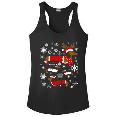 Cute Dachshund Christmas For Dog Lovers Gift Ladies PosiCharge Competitor Racerback Tank